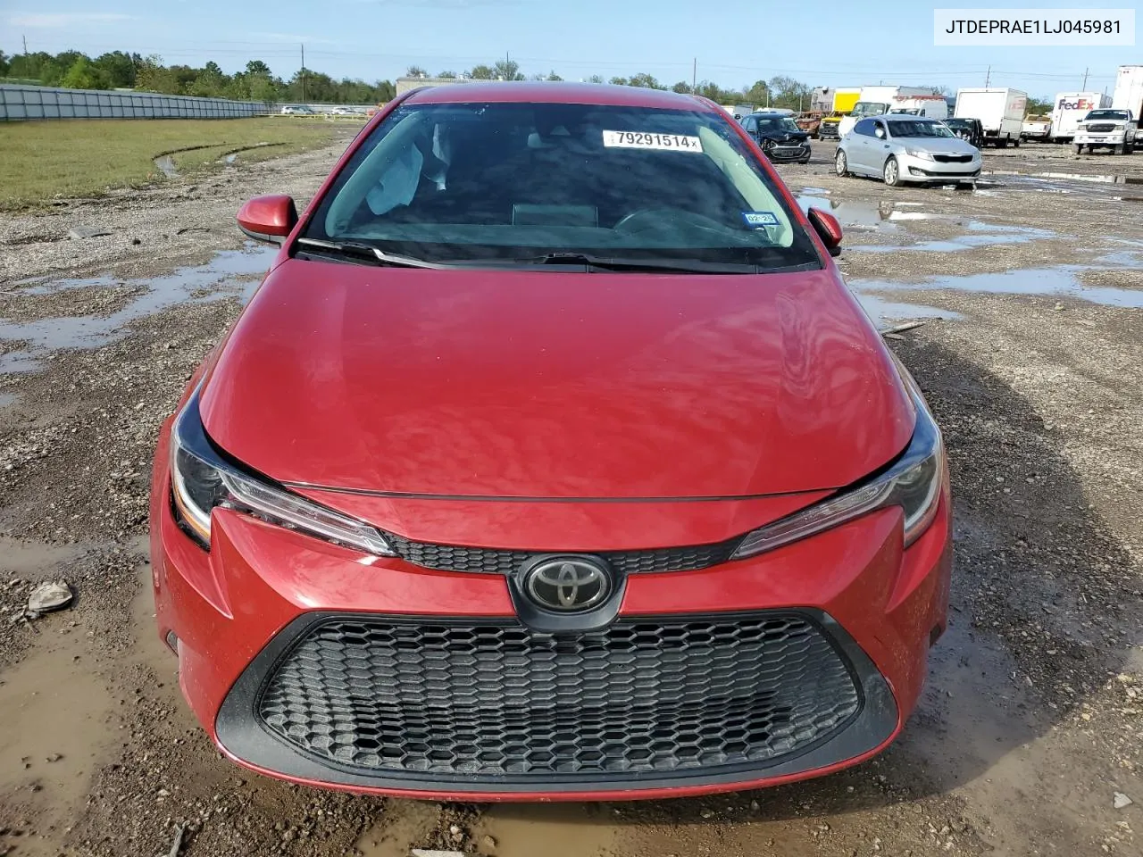 2020 Toyota Corolla Le VIN: JTDEPRAE1LJ045981 Lot: 79291514