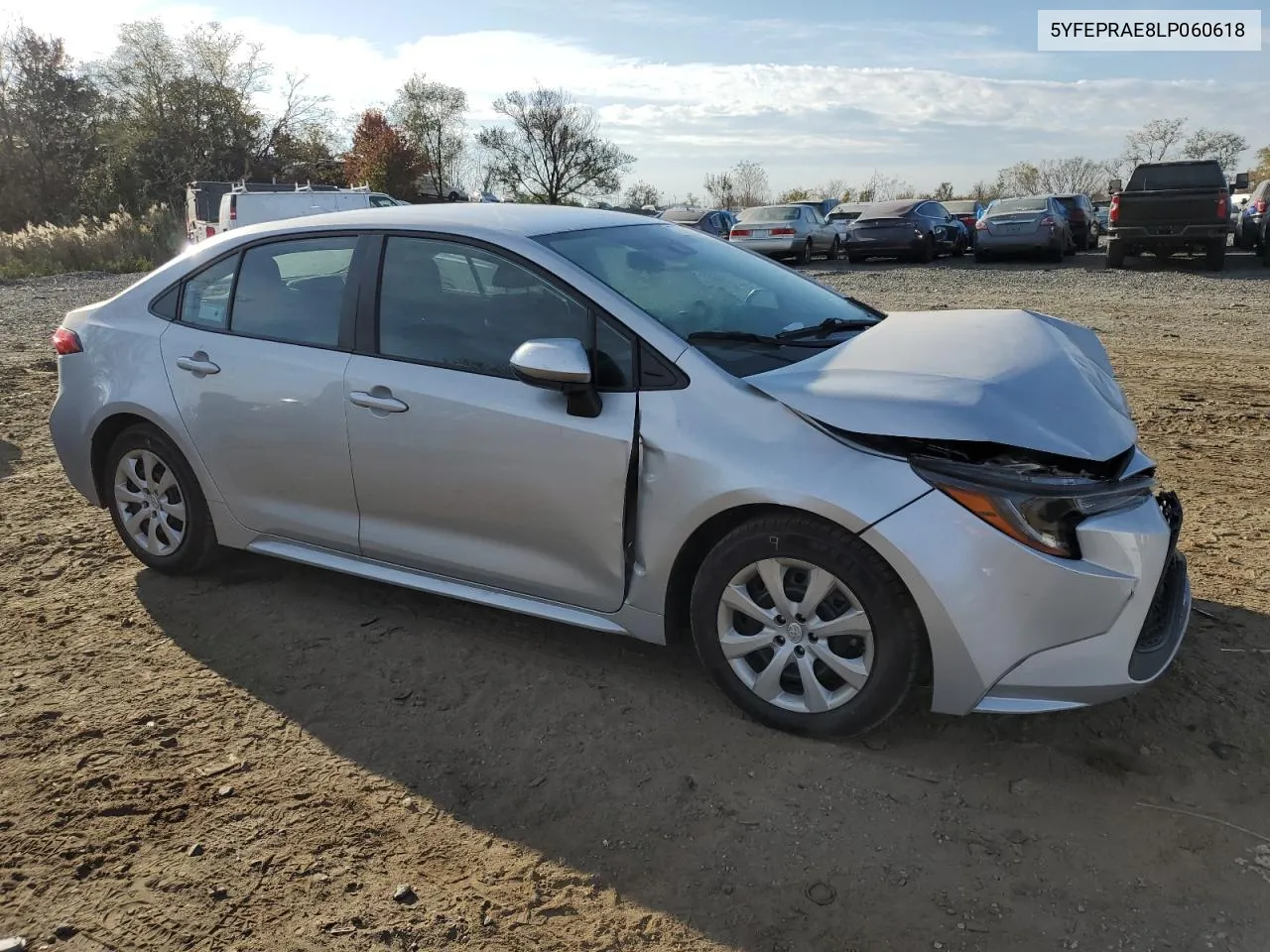 2020 Toyota Corolla Le VIN: 5YFEPRAE8LP060618 Lot: 79345754