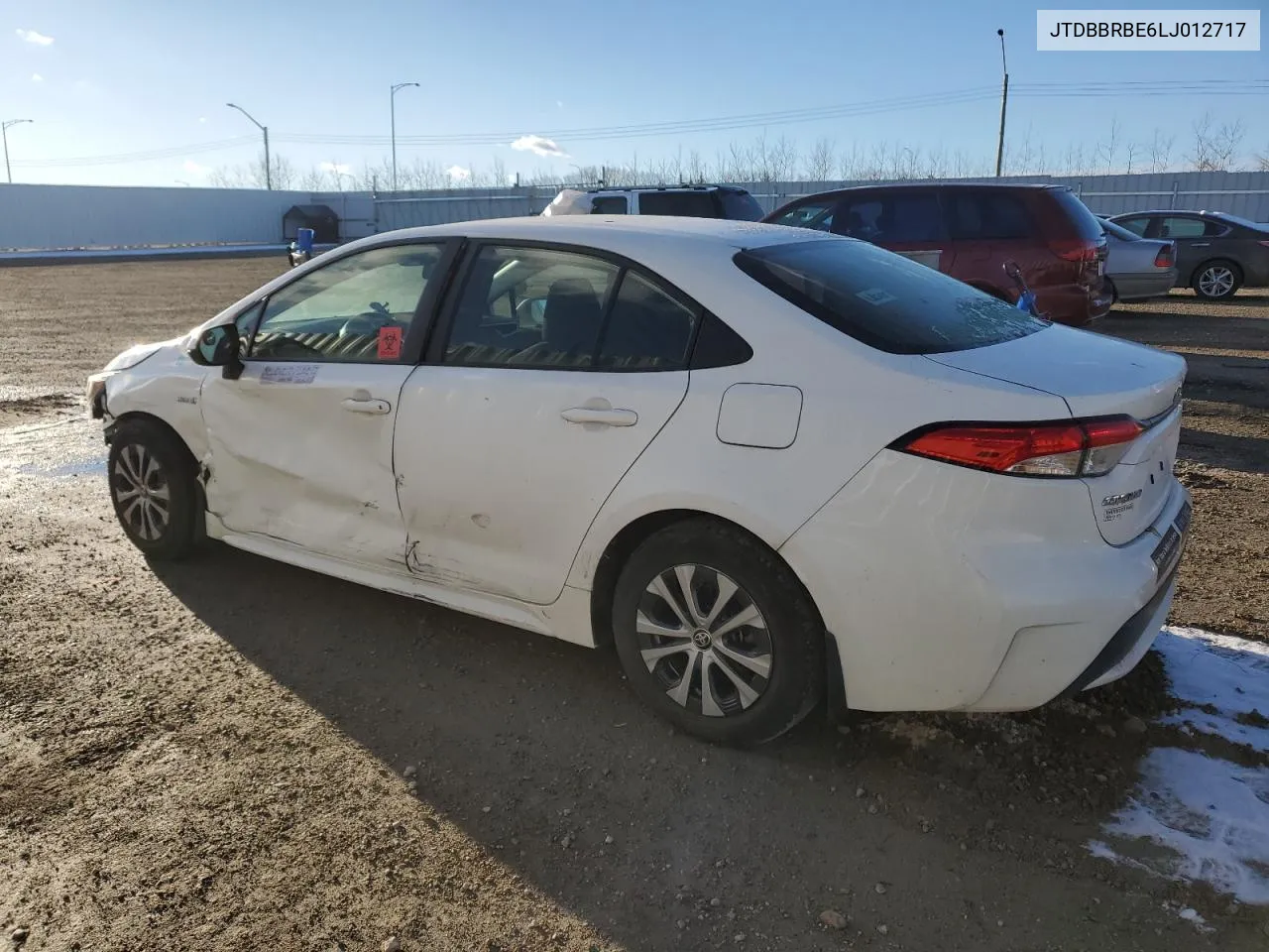 2020 Toyota Corolla Le VIN: JTDBBRBE6LJ012717 Lot: 79403664