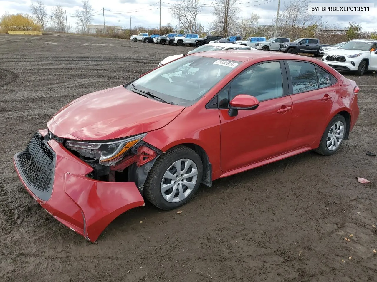 2020 Toyota Corolla Le VIN: 5YFBPRBEXLP013611 Lot: 79432894