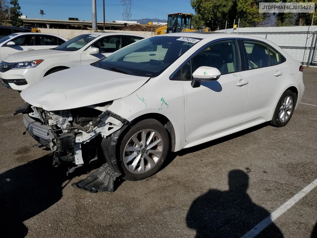 2020 Toyota Corolla Xle VIN: JTDFPRAE6LJ015427 Lot: 79754224