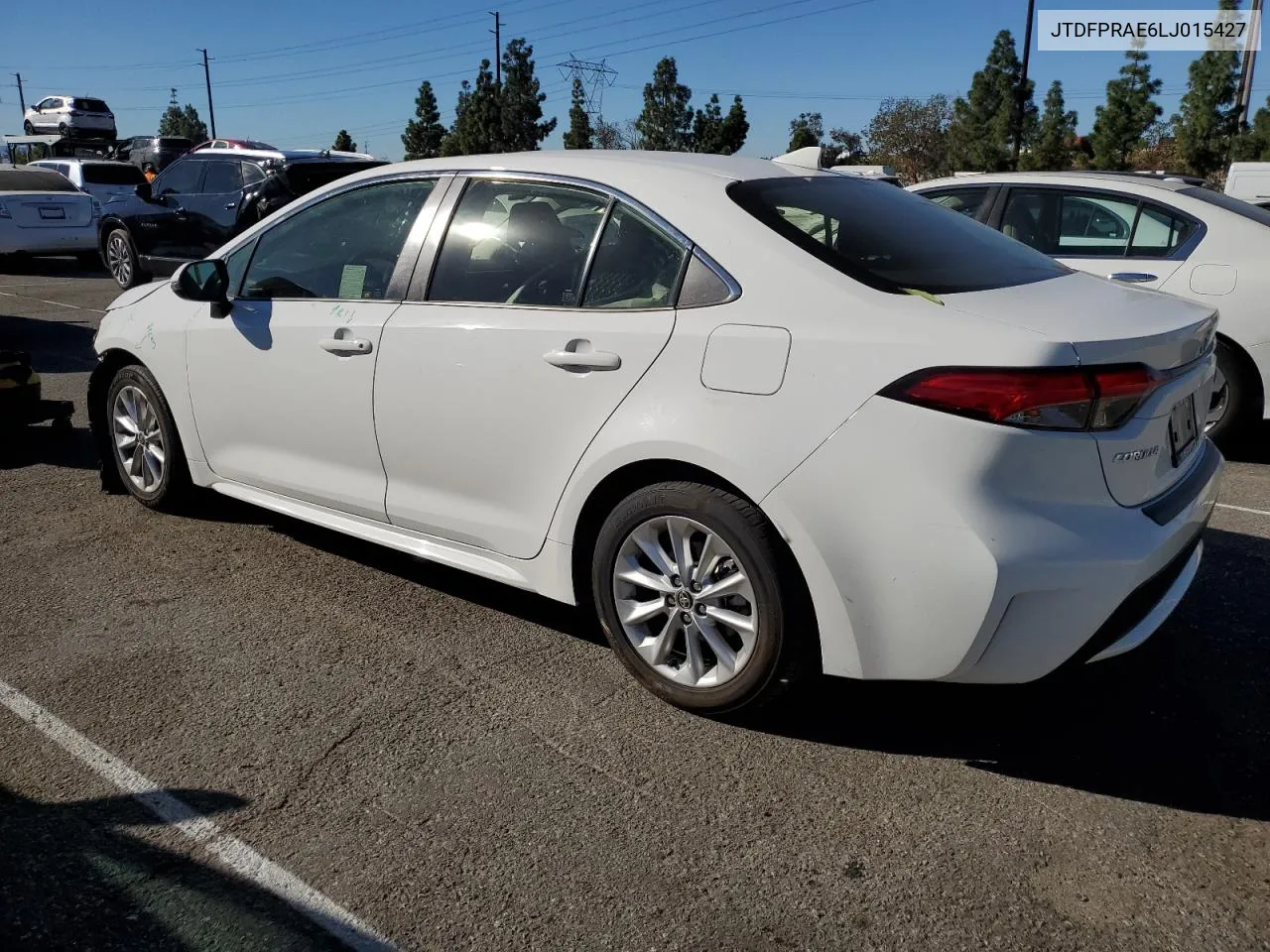 2020 Toyota Corolla Xle VIN: JTDFPRAE6LJ015427 Lot: 79754224