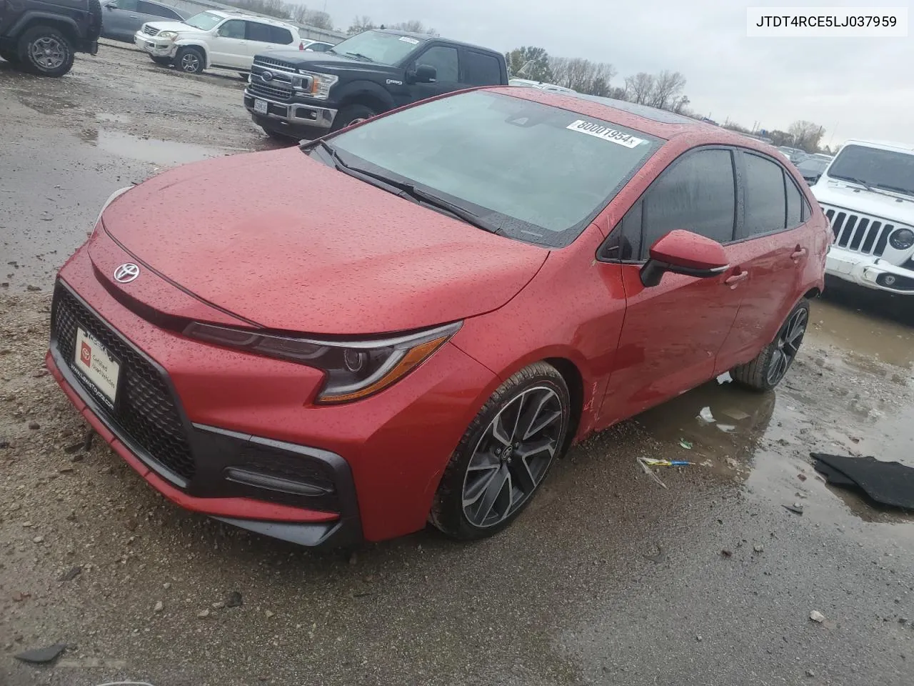 2020 Toyota Corolla Xse VIN: JTDT4RCE5LJ037959 Lot: 80001954