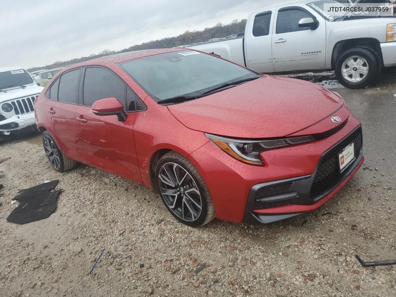 2020 Toyota Corolla Xse VIN: JTDT4RCE5LJ037959 Lot: 80001954