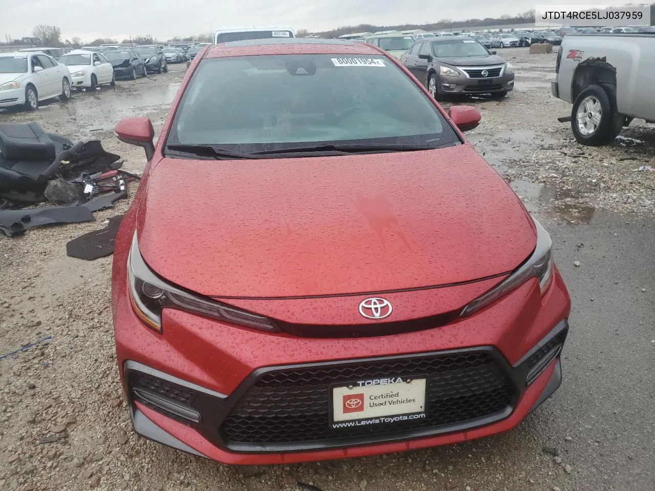 2020 Toyota Corolla Xse VIN: JTDT4RCE5LJ037959 Lot: 80001954