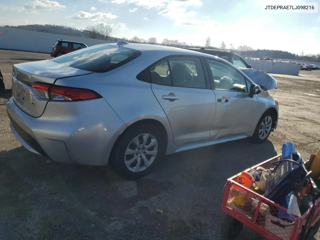 2020 Toyota Corolla Le VIN: JTDEPRAE7LJ098216 Lot: 80067654