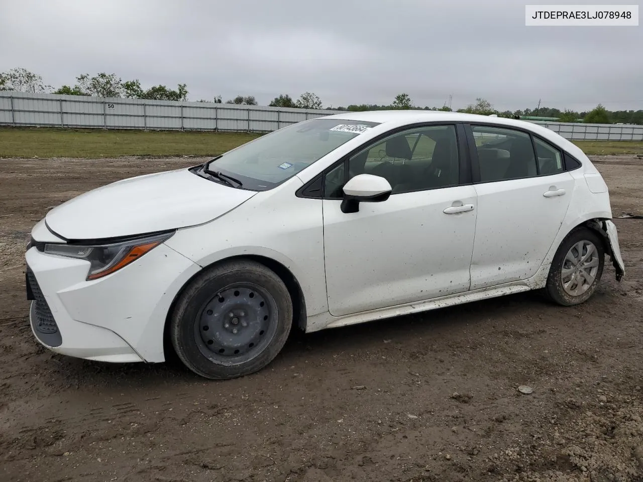 2020 Toyota Corolla Le VIN: JTDEPRAE3LJ078948 Lot: 80143664