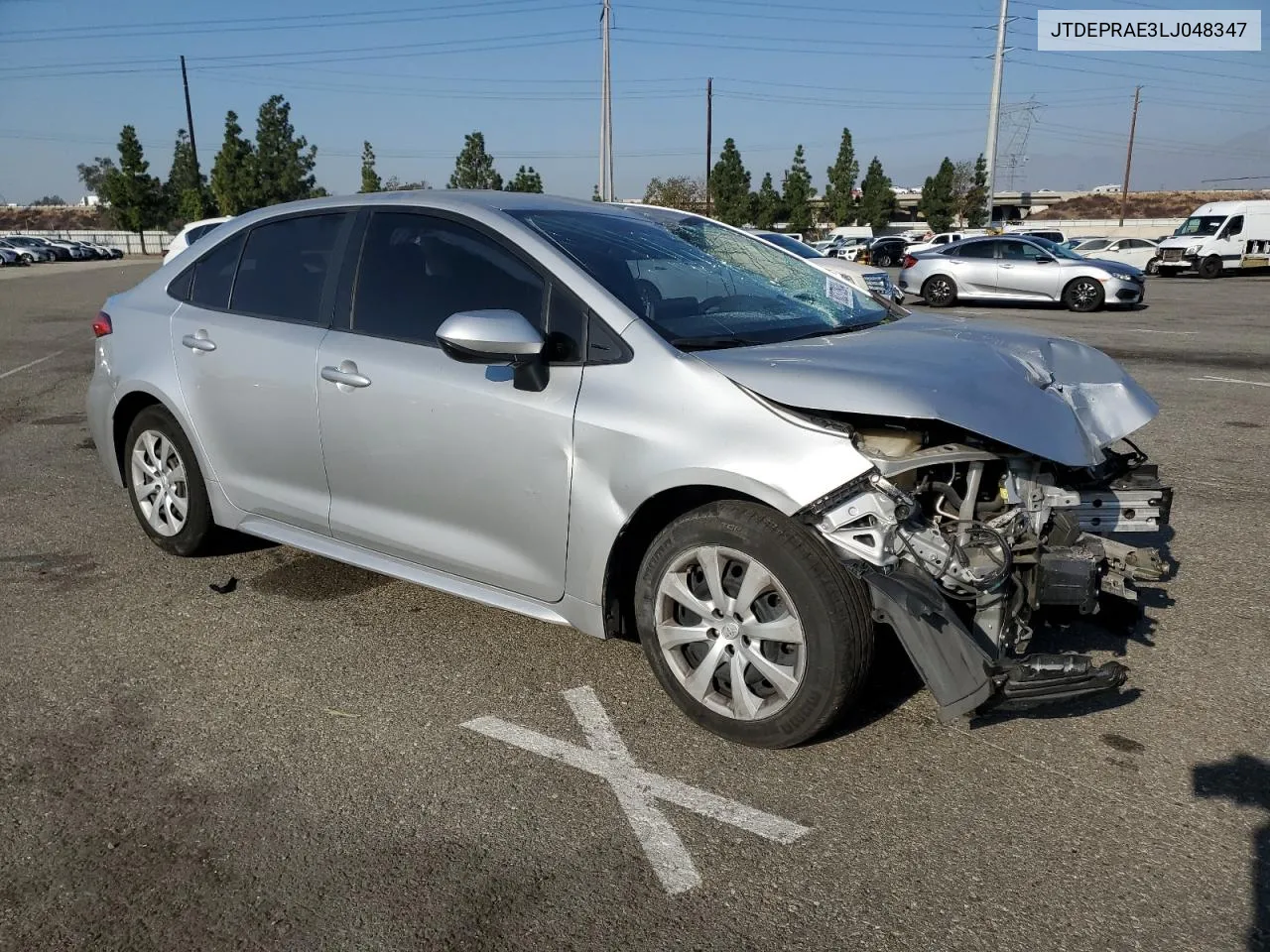 2020 Toyota Corolla Le VIN: JTDEPRAE3LJ048347 Lot: 80370934