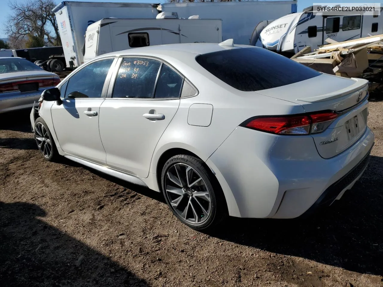 2020 Toyota Corolla Se VIN: 5YFS4RCE2LP033021 Lot: 80670664