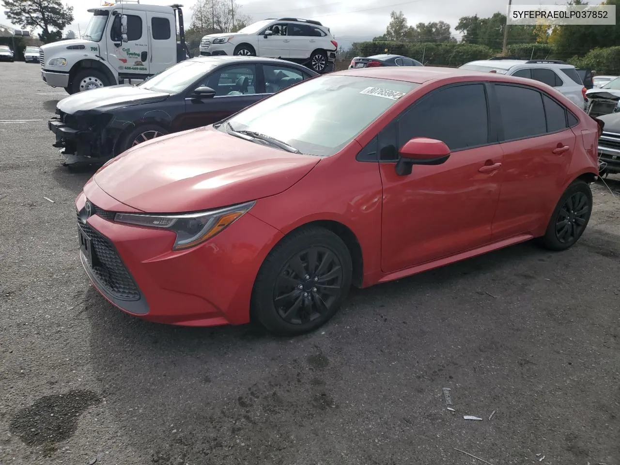 2020 Toyota Corolla Le VIN: 5YFEPRAE0LP037852 Lot: 80765964