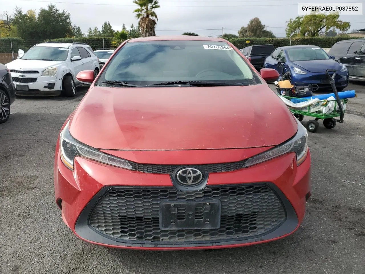 2020 Toyota Corolla Le VIN: 5YFEPRAE0LP037852 Lot: 80765964