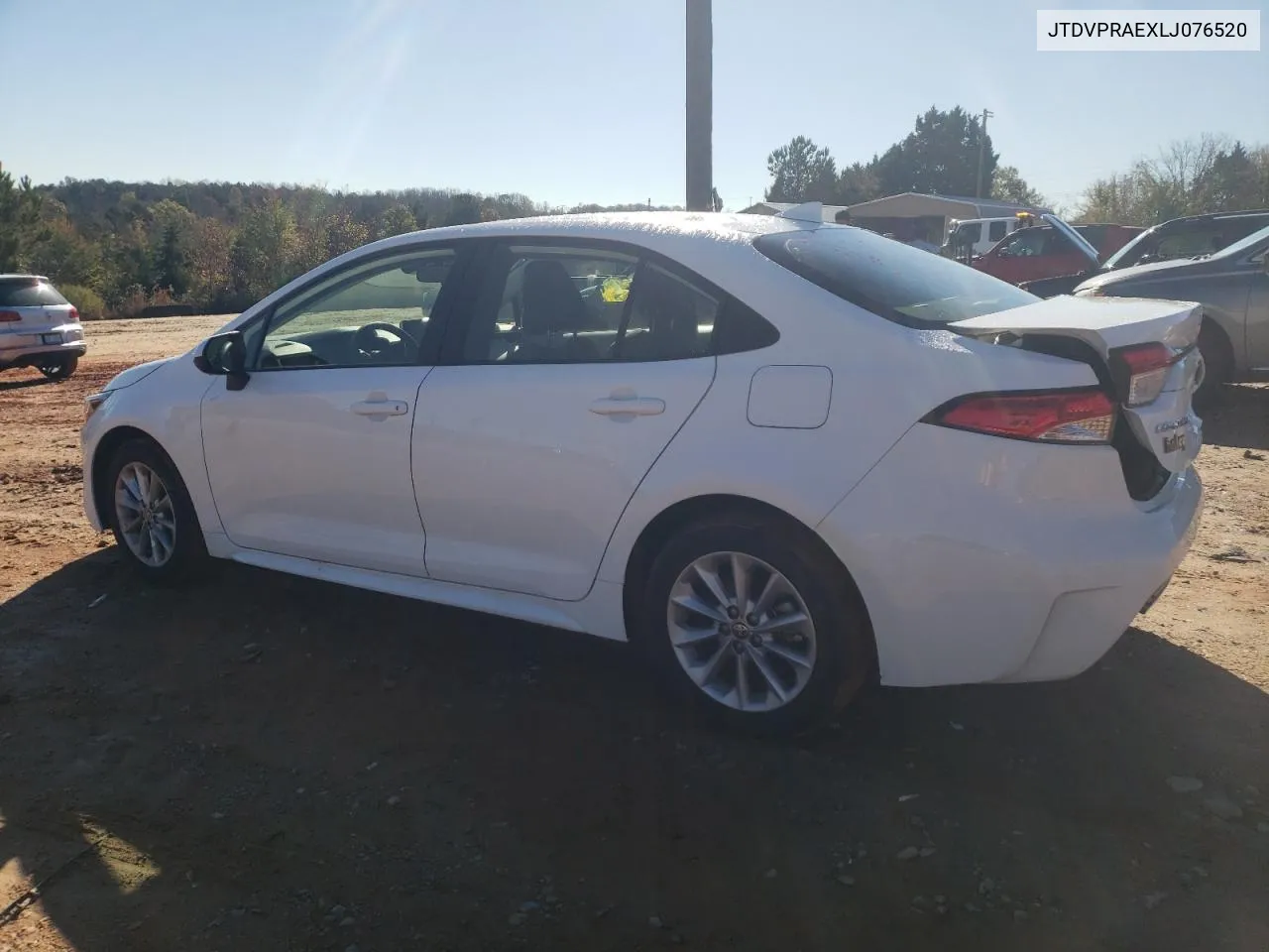 2020 Toyota Corolla Le VIN: JTDVPRAEXLJ076520 Lot: 80915294