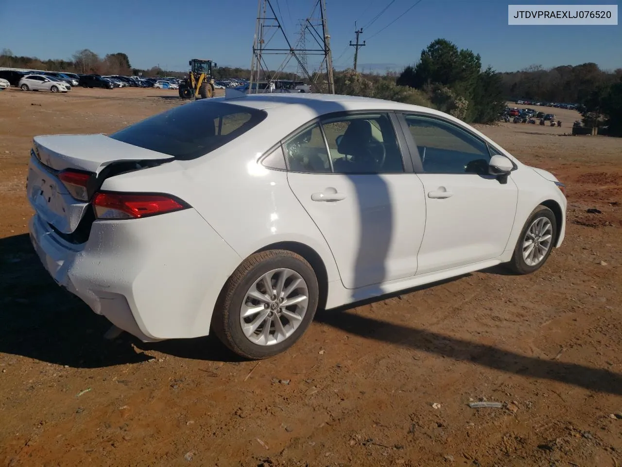 2020 Toyota Corolla Le VIN: JTDVPRAEXLJ076520 Lot: 80915294