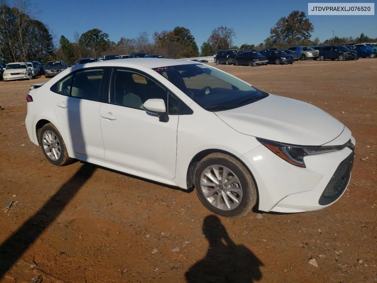 2020 Toyota Corolla Le VIN: JTDVPRAEXLJ076520 Lot: 80915294