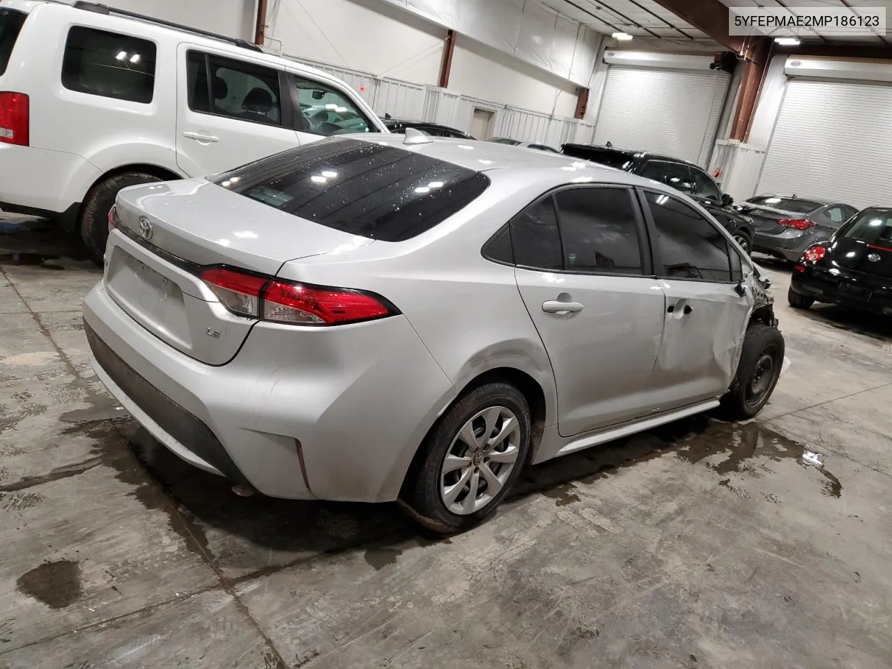 5YFEPMAE2MP186123 2021 Toyota Corolla Le