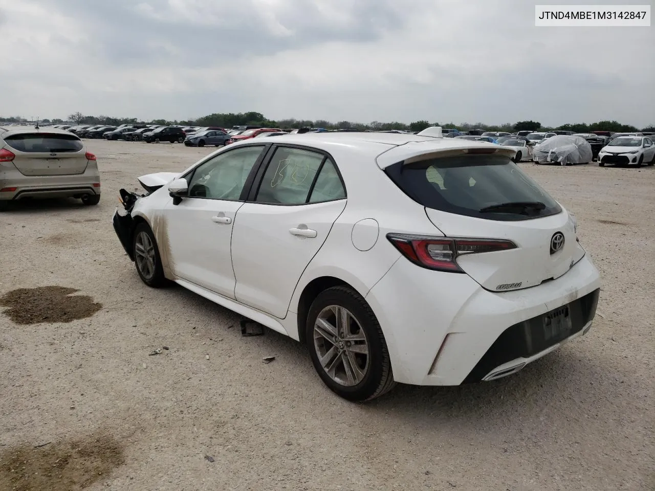 2021 Toyota Corolla Se VIN: JTND4MBE1M3142847 Lot: 51584914