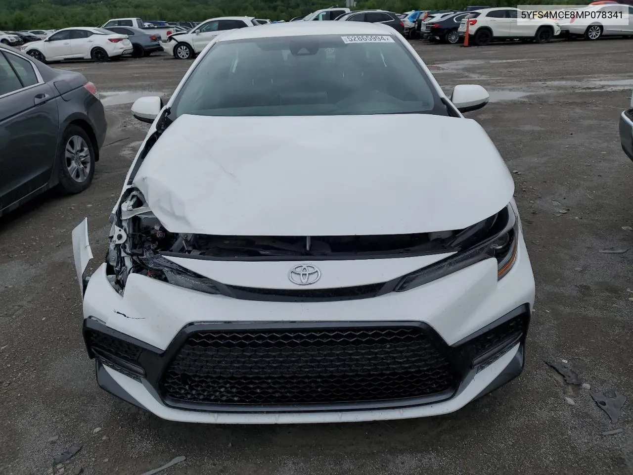 2021 Toyota Corolla Se VIN: 5YFS4MCE8MP078341 Lot: 52865994