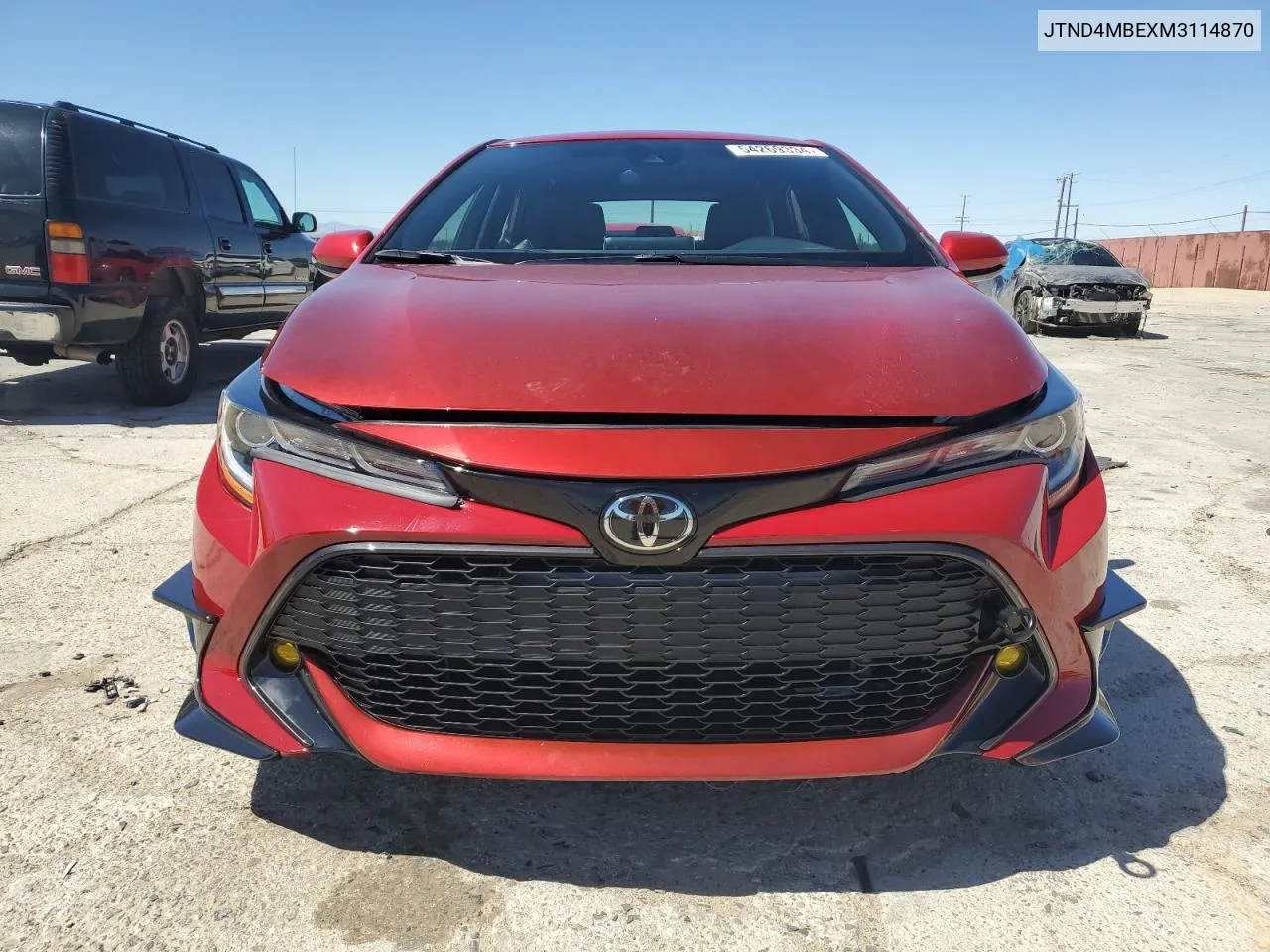 2021 Toyota Corolla Se VIN: JTND4MBEXM3114870 Lot: 54269334