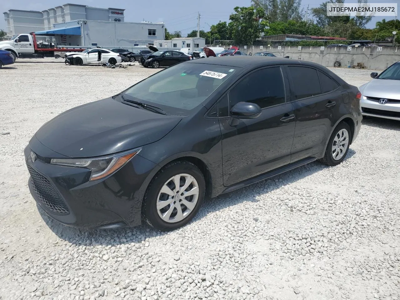 2021 Toyota Corolla Le VIN: JTDEPMAE2MJ185672 Lot: 54875714