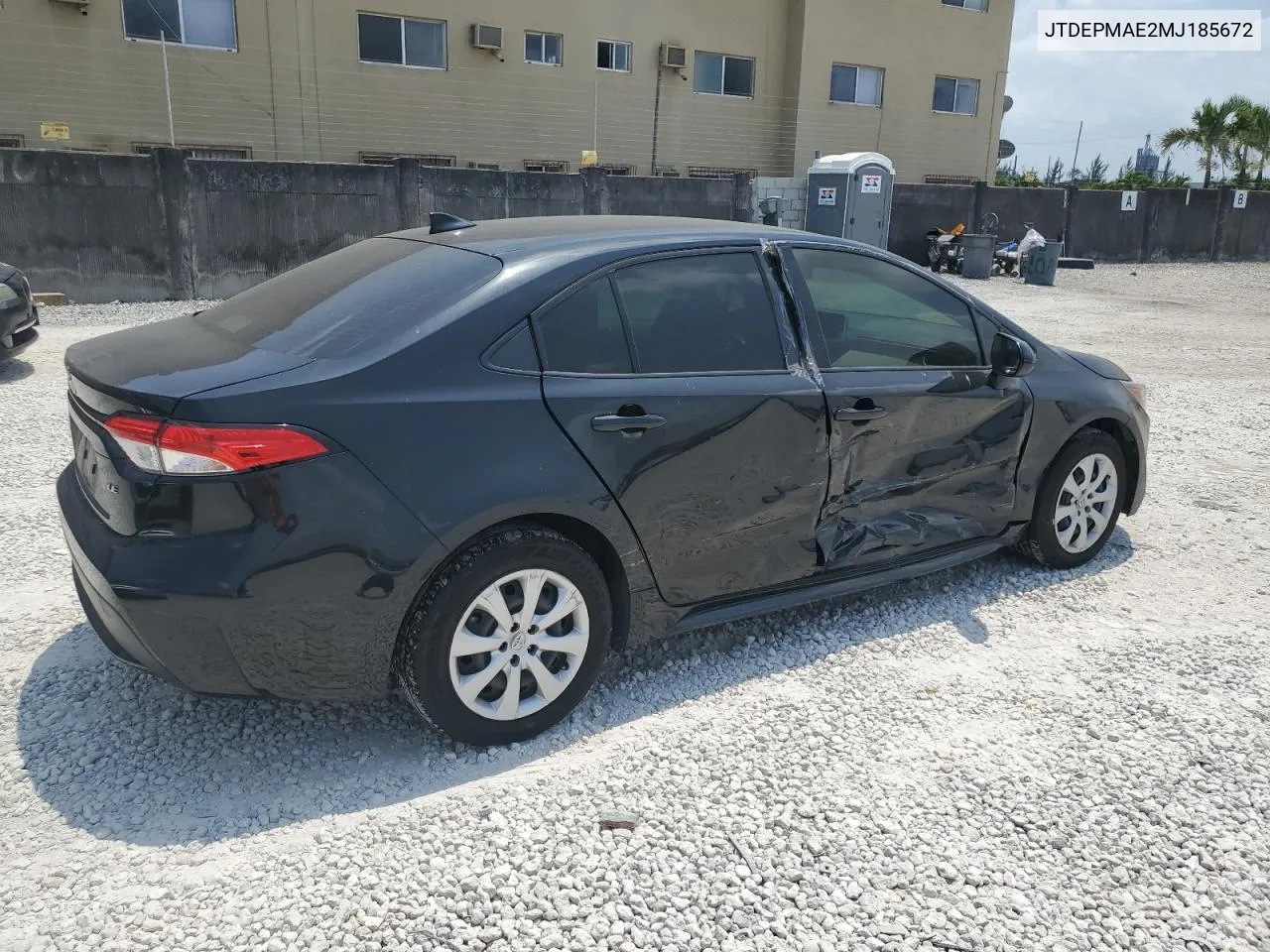 2021 Toyota Corolla Le VIN: JTDEPMAE2MJ185672 Lot: 54875714