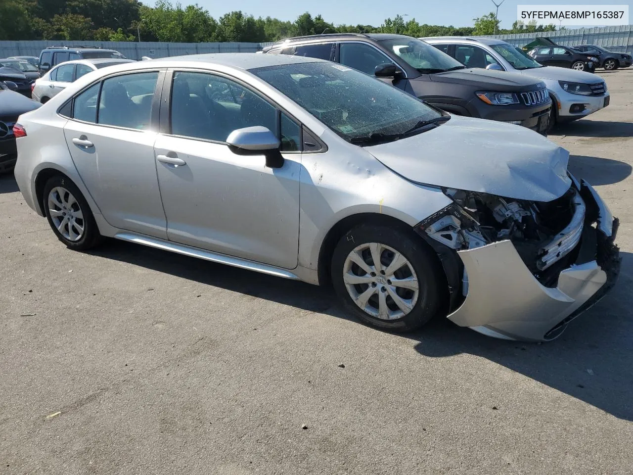 2021 Toyota Corolla Le VIN: 5YFEPMAE8MP165387 Lot: 57073054