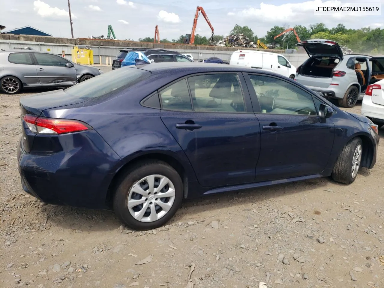 2021 Toyota Corolla Le VIN: JTDEPMAE2MJ155619 Lot: 57132264