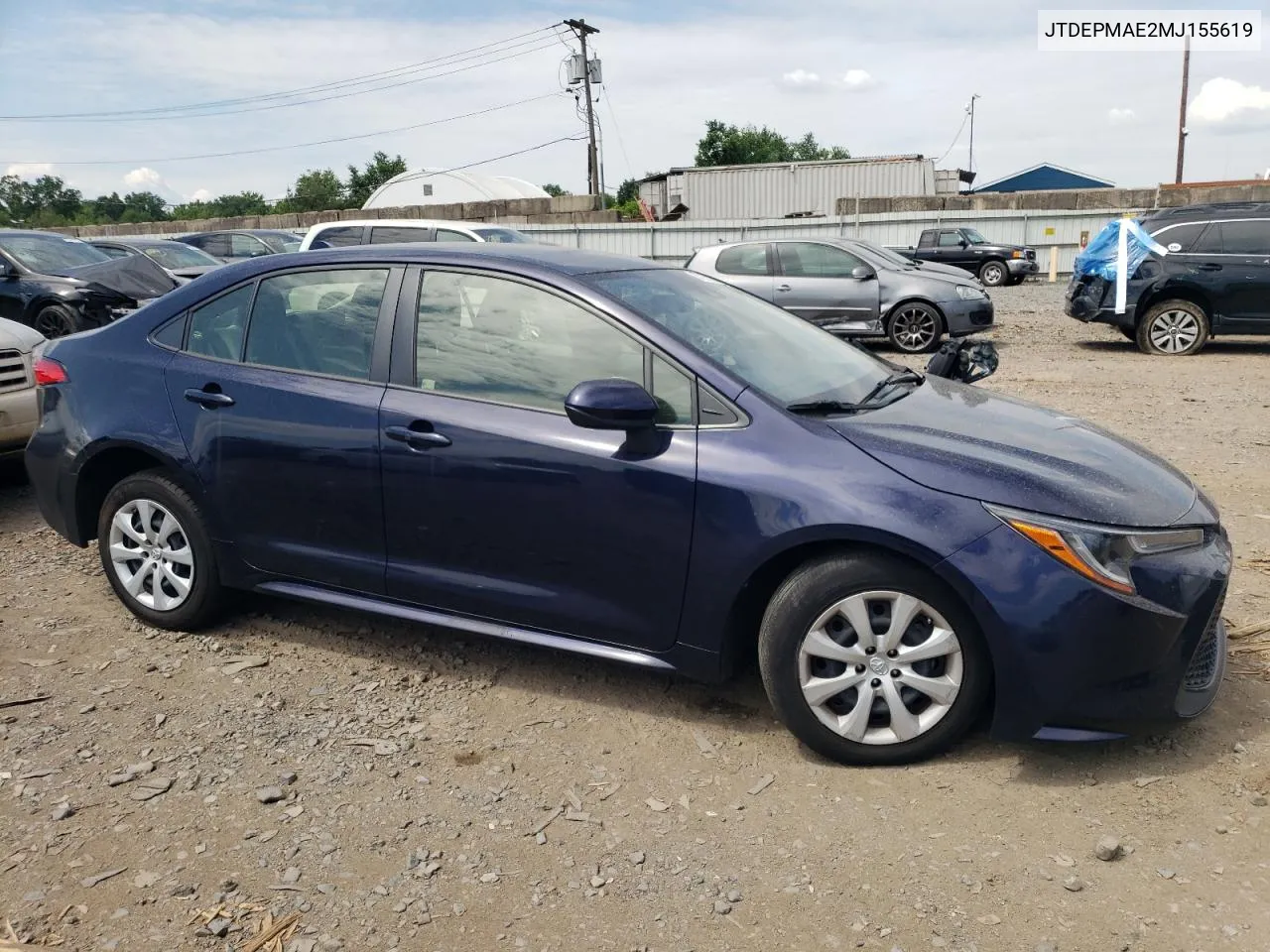 2021 Toyota Corolla Le VIN: JTDEPMAE2MJ155619 Lot: 57132264