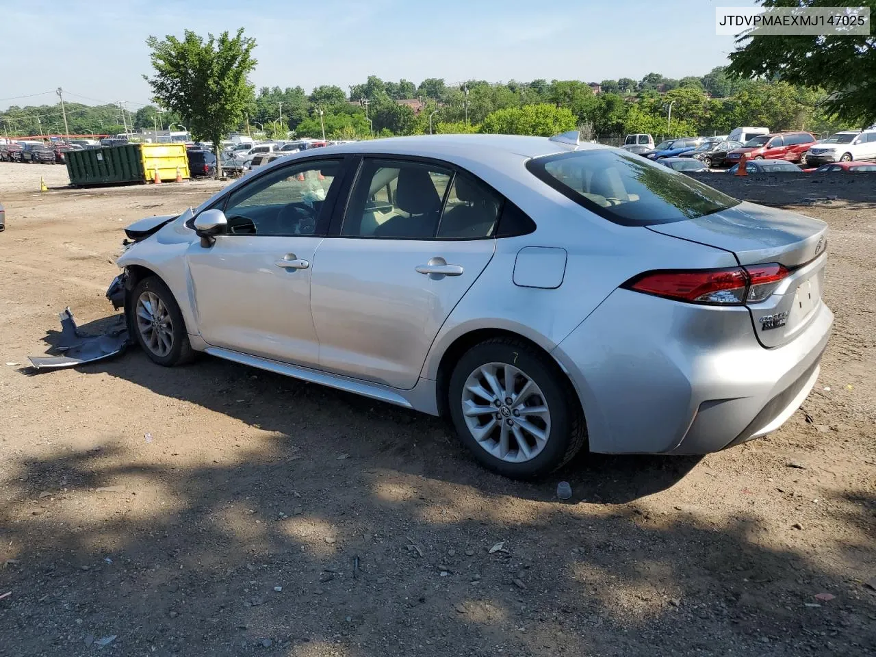 2021 Toyota Corolla Le VIN: JTDVPMAEXMJ147025 Lot: 57623594