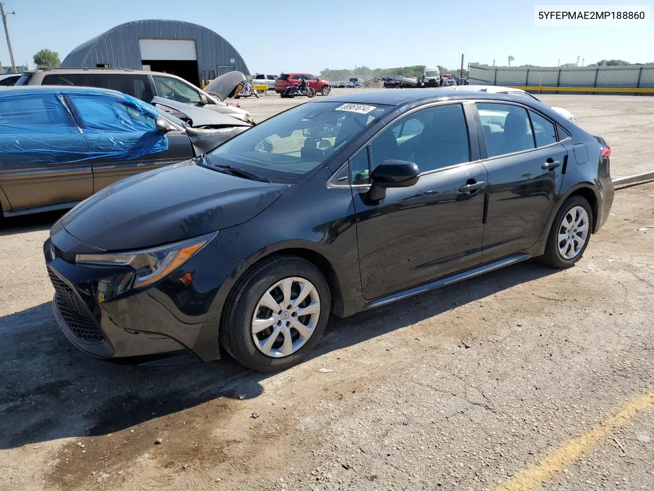 2021 Toyota Corolla Le VIN: 5YFEPMAE2MP188860 Lot: 58961614