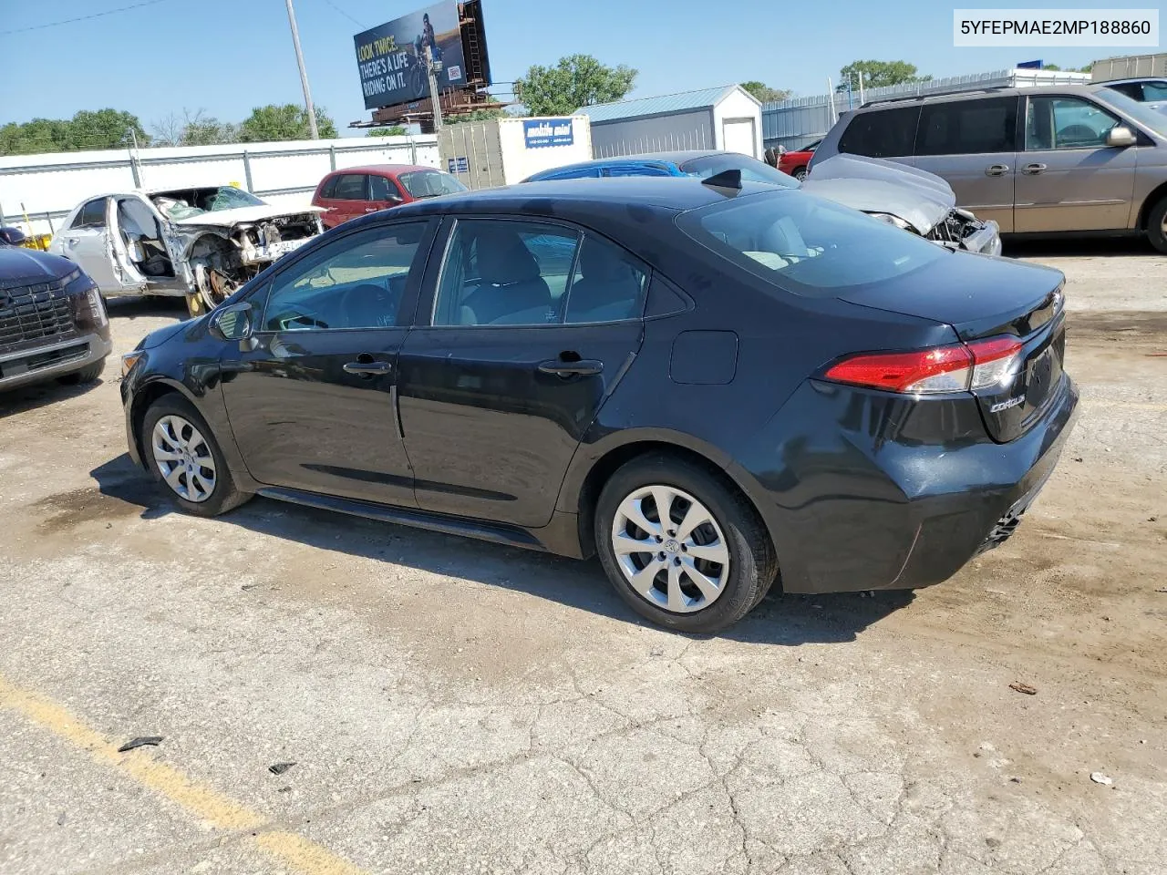 2021 Toyota Corolla Le VIN: 5YFEPMAE2MP188860 Lot: 58961614