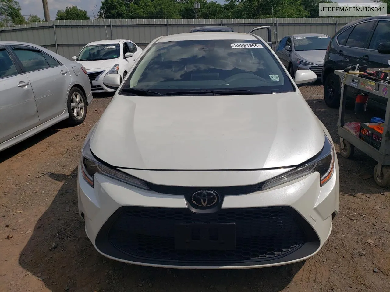 2021 Toyota Corolla Le VIN: JTDEPMAE8MJ139344 Lot: 59891944