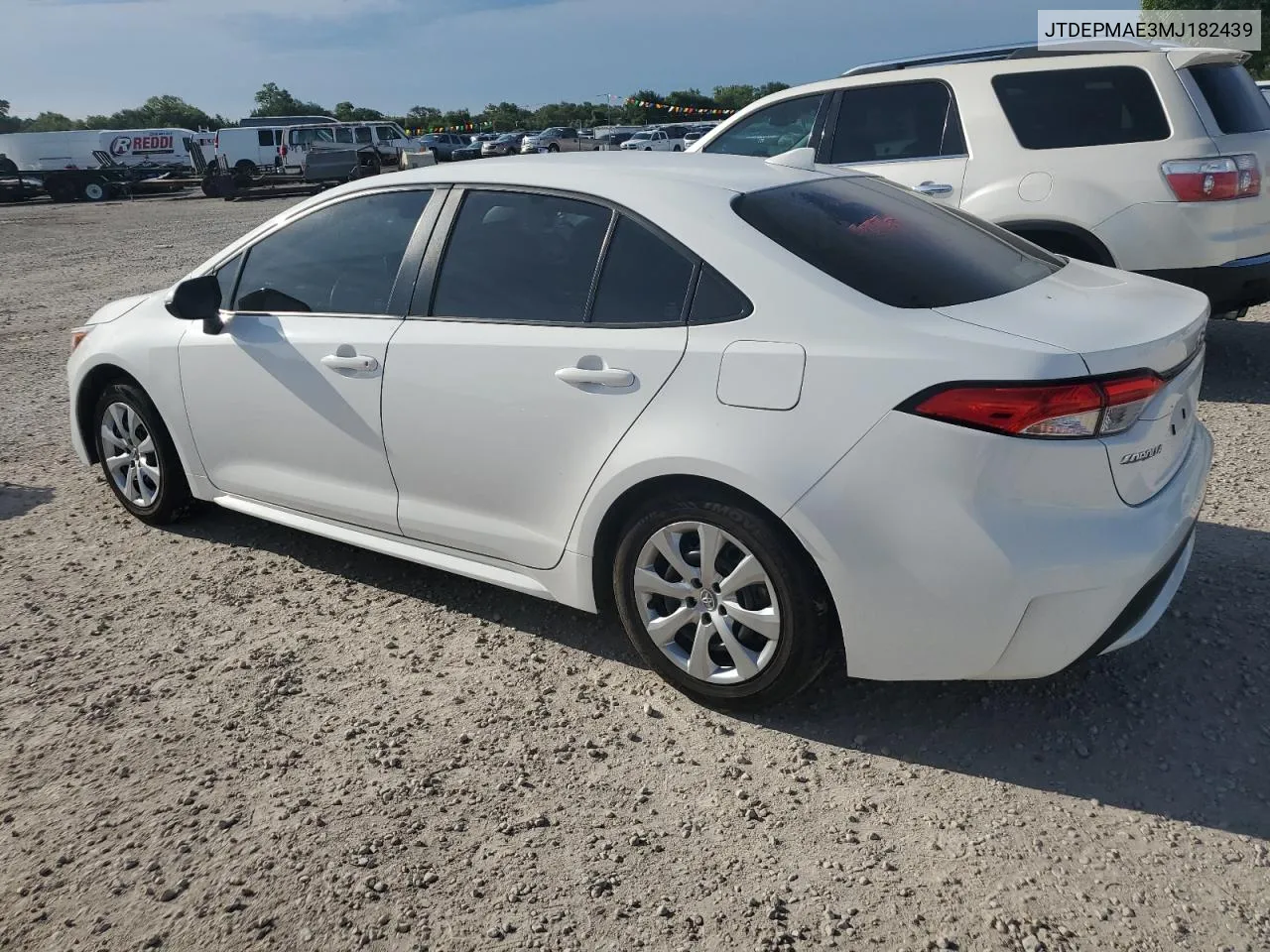 2021 Toyota Corolla Le VIN: JTDEPMAE3MJ182439 Lot: 61358704