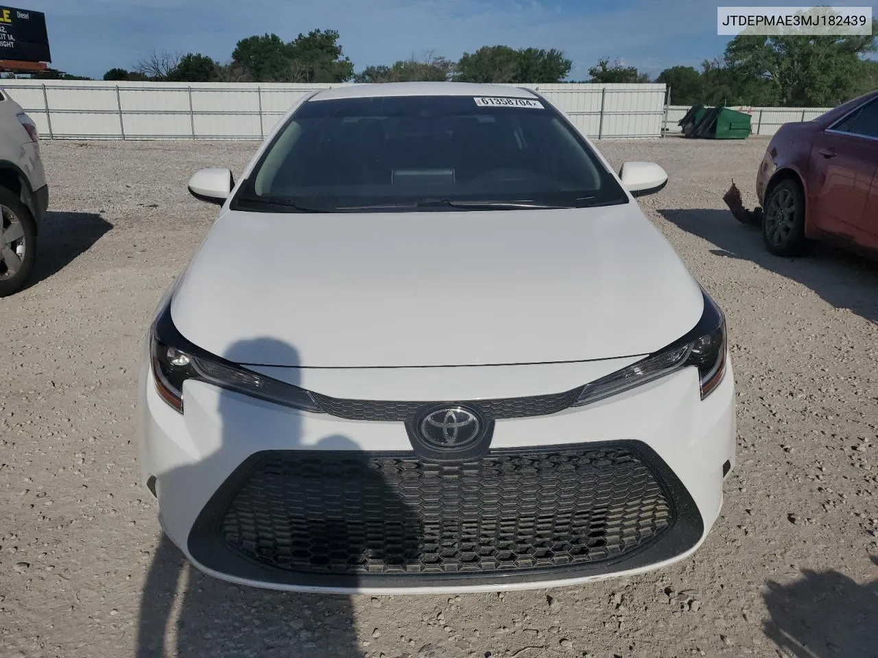 2021 Toyota Corolla Le VIN: JTDEPMAE3MJ182439 Lot: 61358704