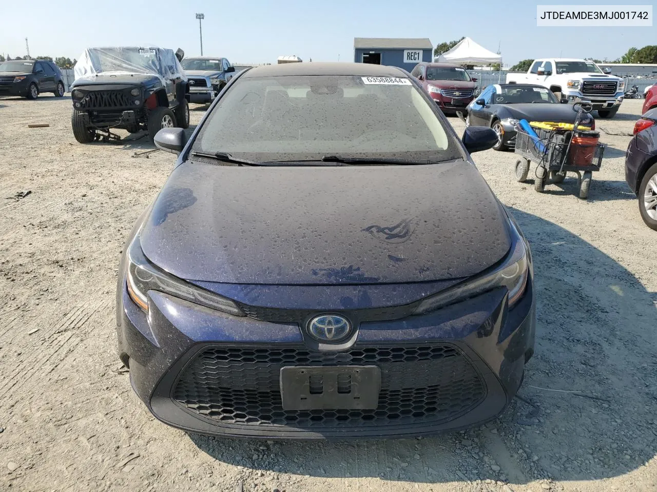 2021 Toyota Corolla Le VIN: JTDEAMDE3MJ001742 Lot: 63588844