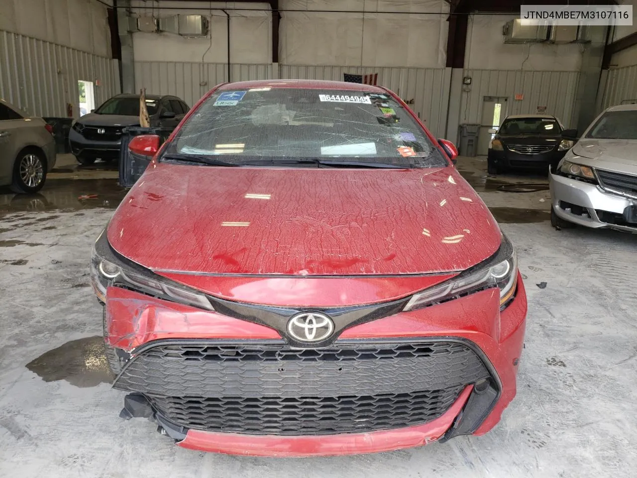 2021 Toyota Corolla Se VIN: JTND4MBE7M3107116 Lot: 64449494