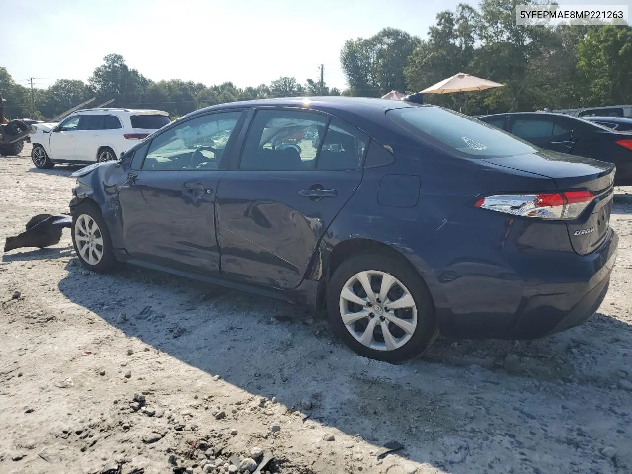 2021 Toyota Corolla Le VIN: 5YFEPMAE8MP221263 Lot: 65322864