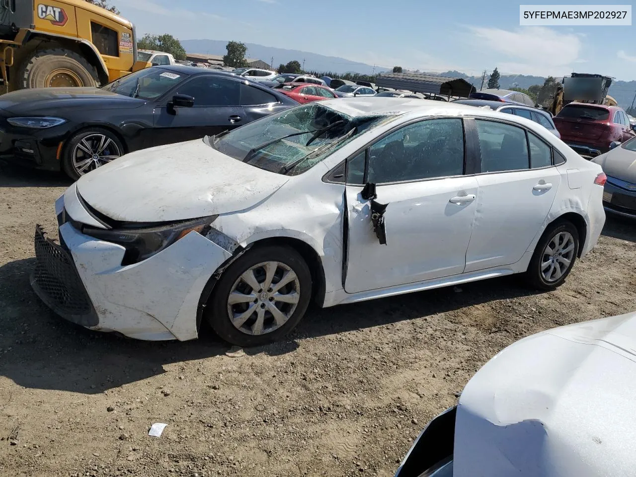 5YFEPMAE3MP202927 2021 Toyota Corolla Le