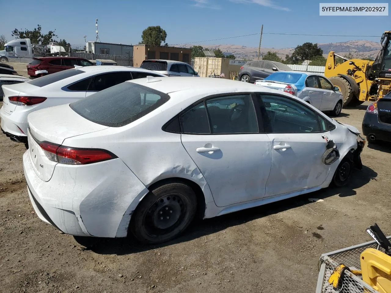 2021 Toyota Corolla Le VIN: 5YFEPMAE3MP202927 Lot: 66166644