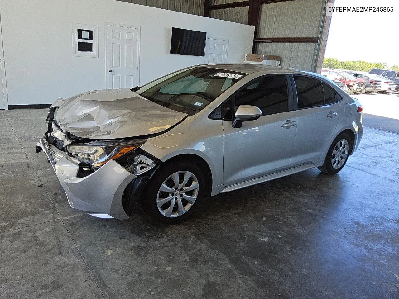 2021 Toyota Corolla Le VIN: 5YFEPMAE2MP245865 Lot: 66342904