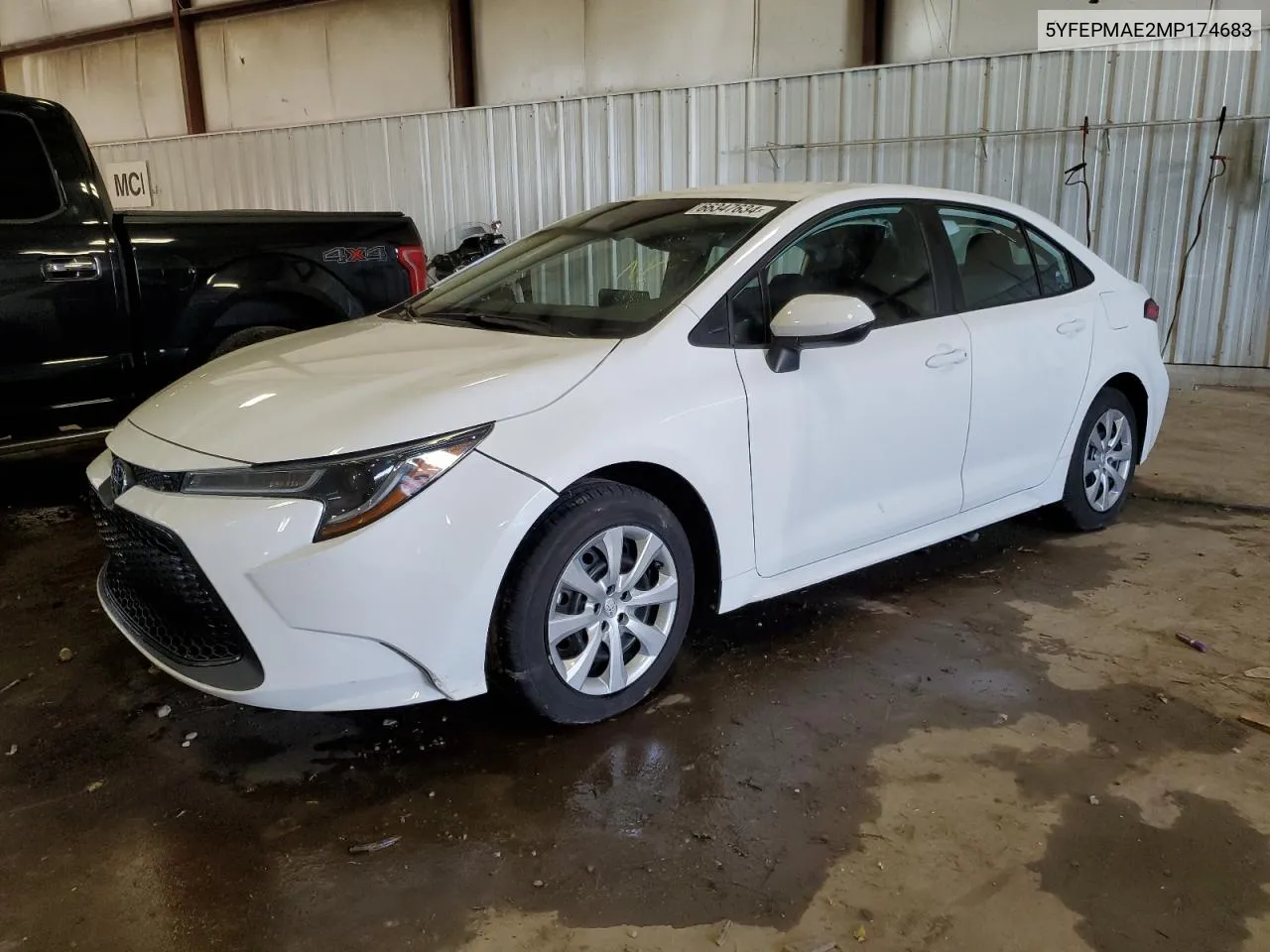 2021 Toyota Corolla Le VIN: 5YFEPMAE2MP174683 Lot: 66347634