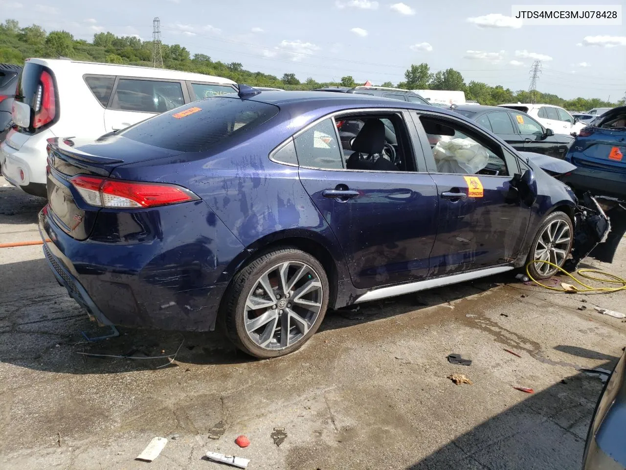 2021 Toyota Corolla Se VIN: JTDS4MCE3MJ078428 Lot: 66465134