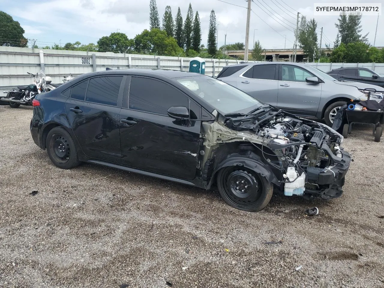 2021 Toyota Corolla Le VIN: 5YFEPMAE3MP178712 Lot: 67104724