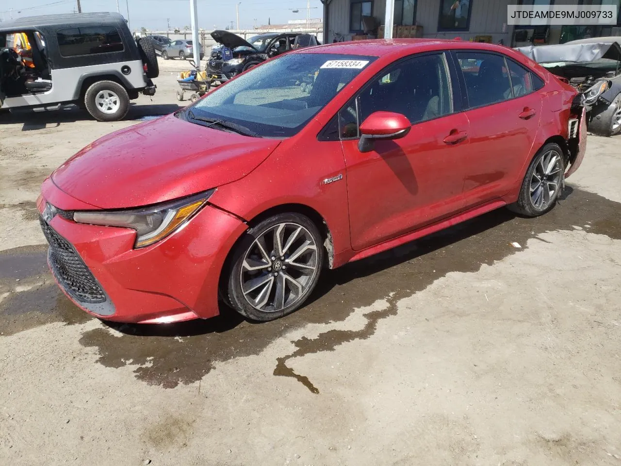 2021 Toyota Corolla Le VIN: JTDEAMDE9MJ009733 Lot: 67158334