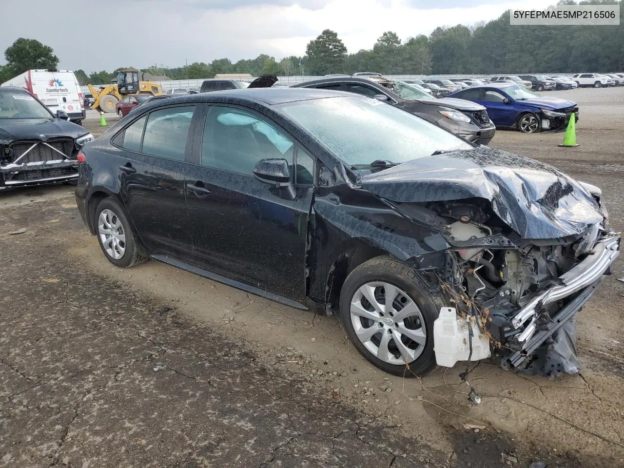 5YFEPMAE5MP216506 2021 Toyota Corolla Le