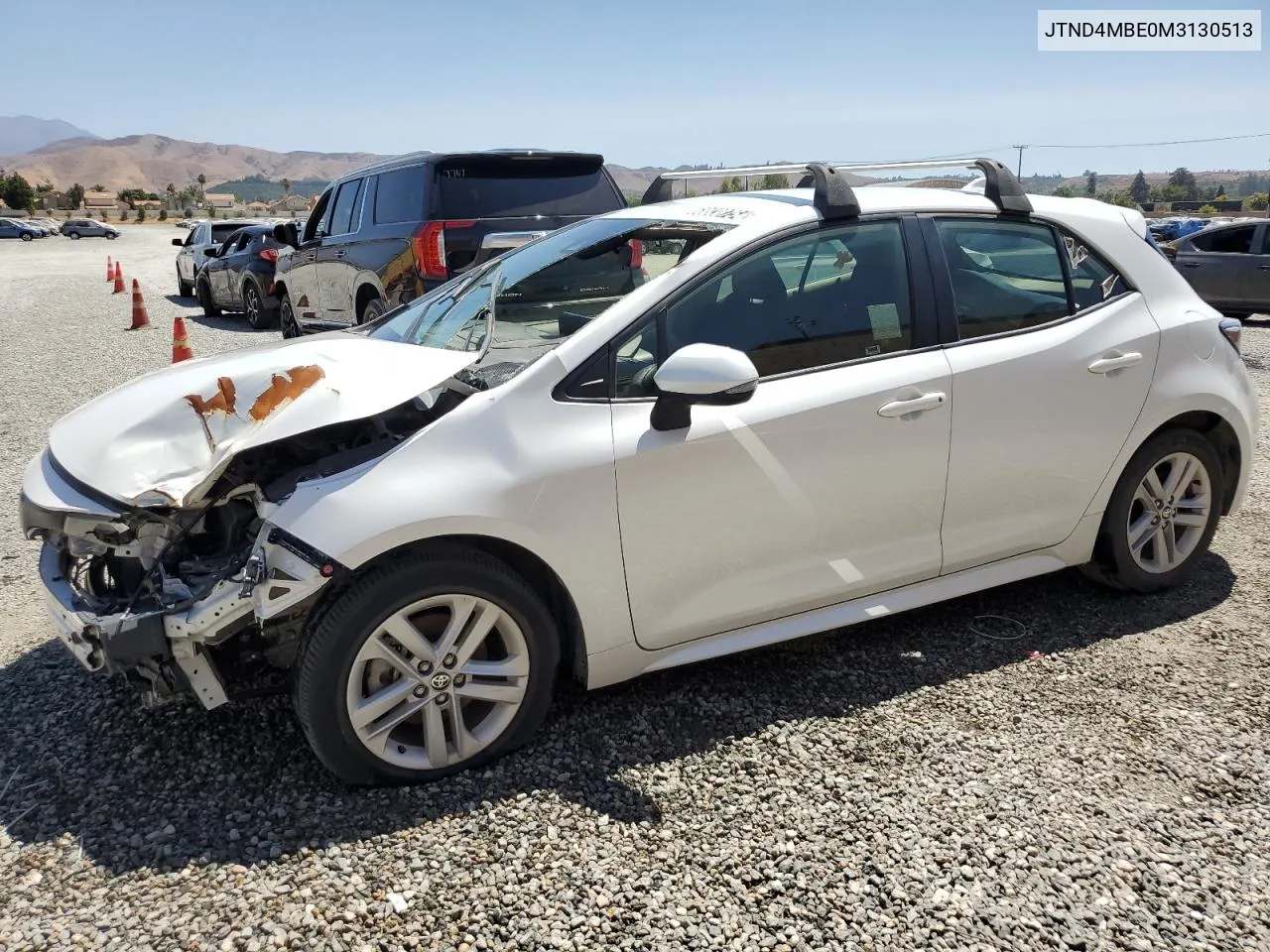 2021 Toyota Corolla Se VIN: JTND4MBE0M3130513 Lot: 68038754