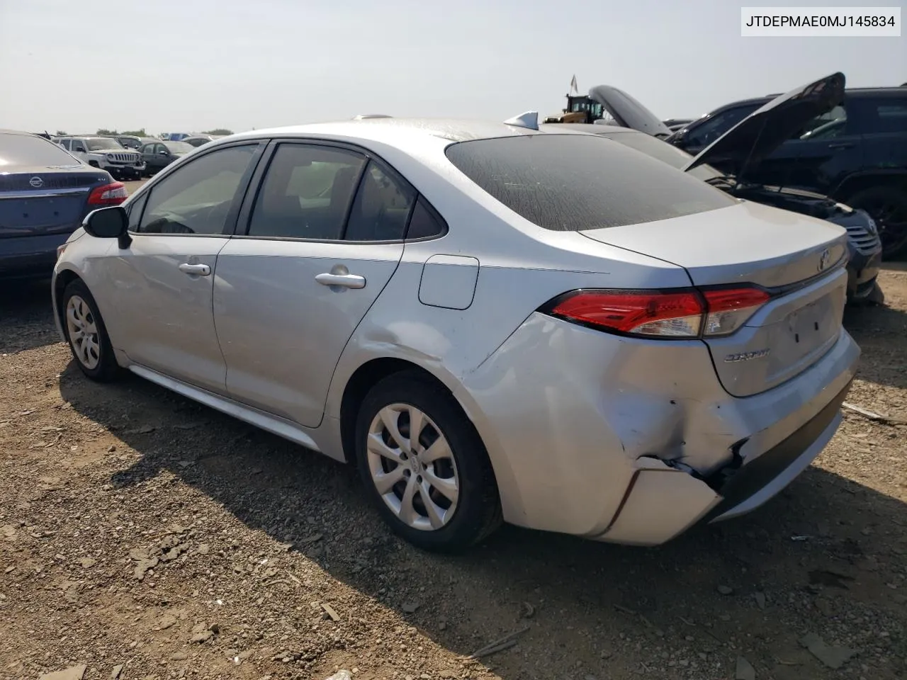 JTDEPMAE0MJ145834 2021 Toyota Corolla Le