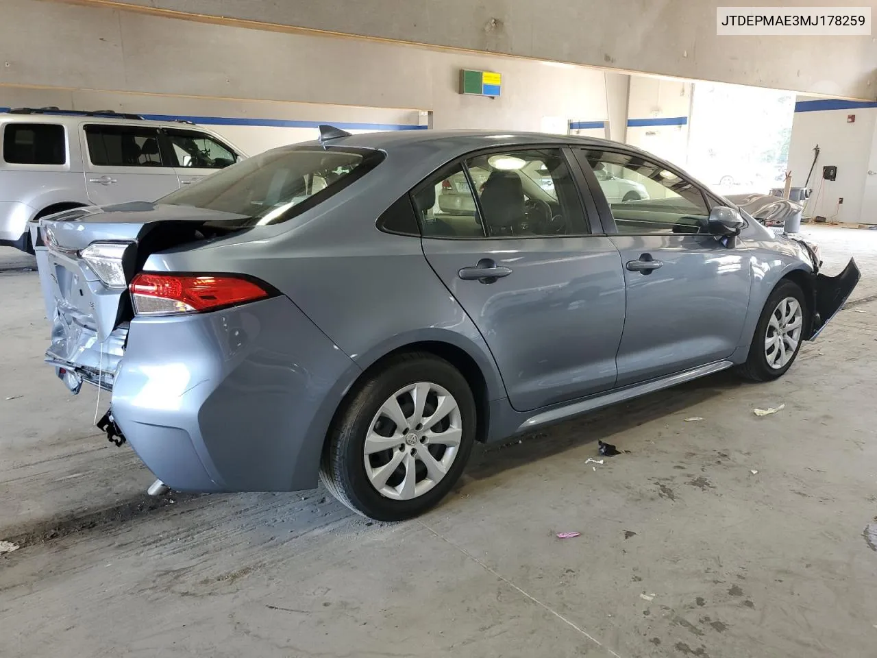 2021 Toyota Corolla Le VIN: JTDEPMAE3MJ178259 Lot: 68908234