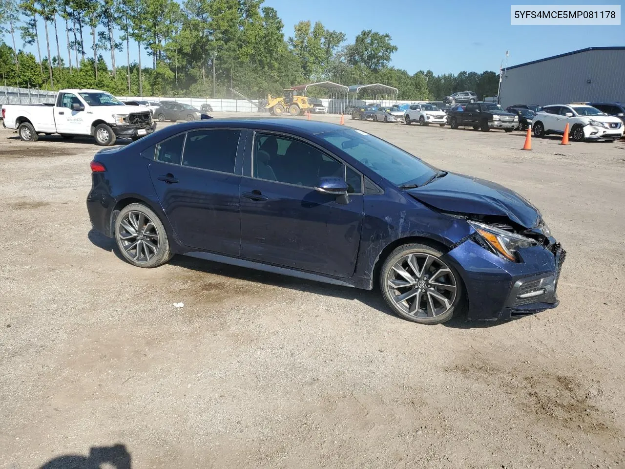 2021 Toyota Corolla Se VIN: 5YFS4MCE5MP081178 Lot: 69249364