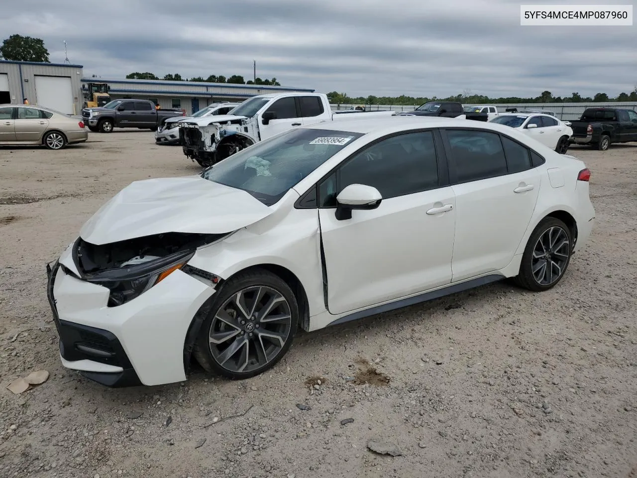 2021 Toyota Corolla Se VIN: 5YFS4MCE4MP087960 Lot: 69893954