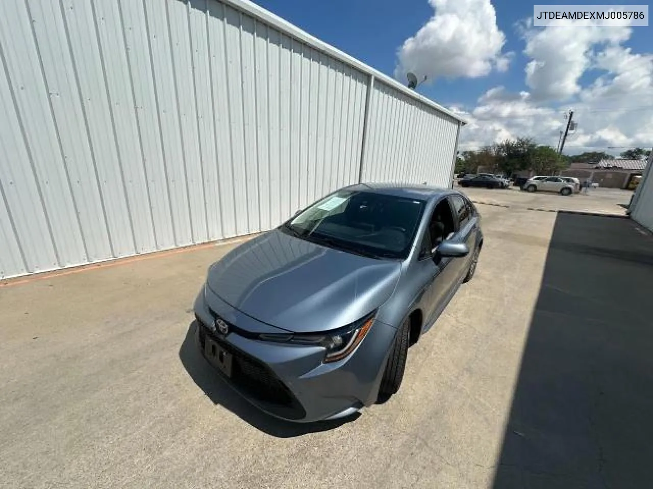 2021 Toyota Corolla Le VIN: JTDEAMDEXMJ005786 Lot: 70100924